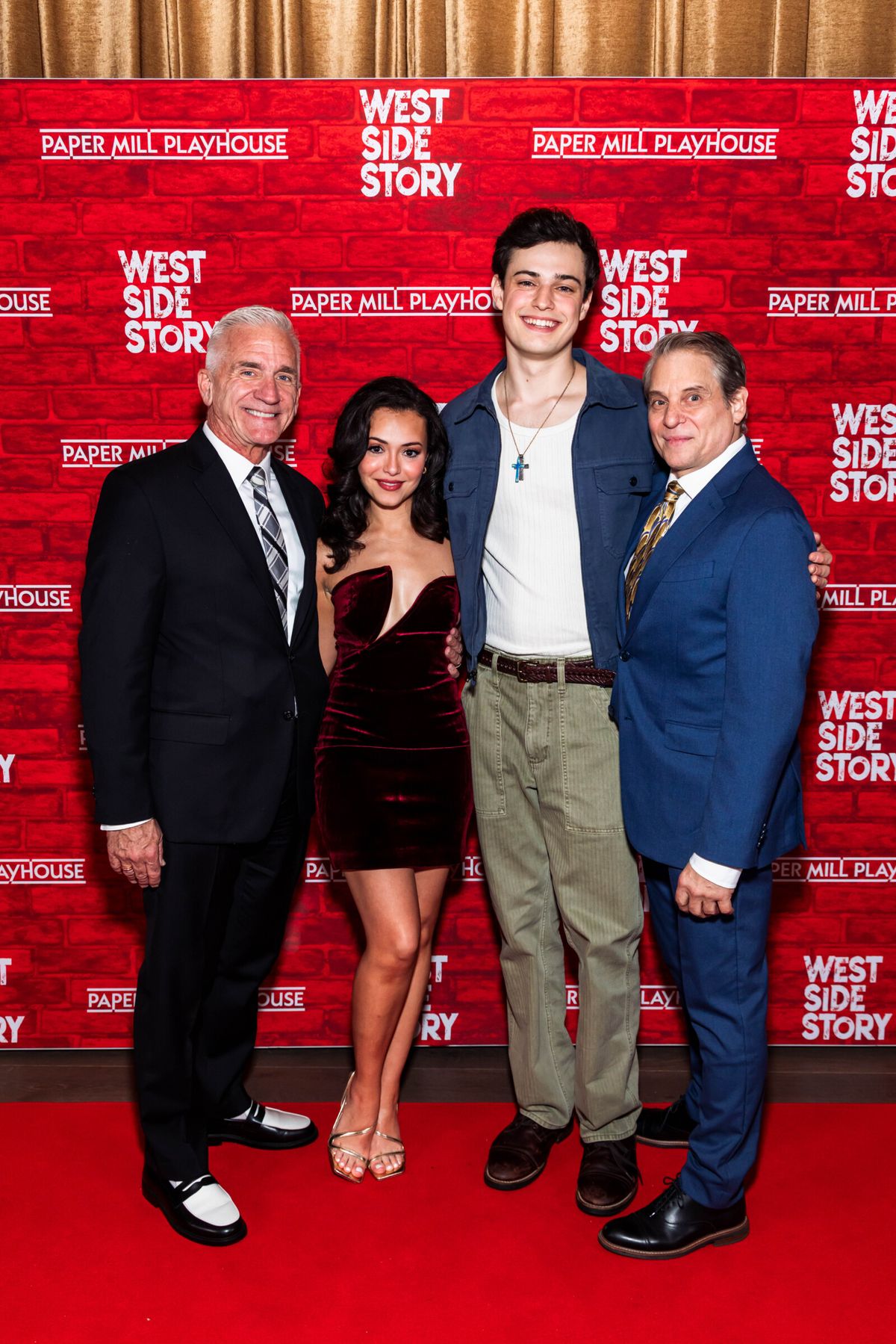 Mark S. Hoebee, Sarah-Anne Martinez, Noah Henry, and Alex Sanchez at Photos: Inside Opening Night of WEST SIDE STORY at Paper Mill Playhouse