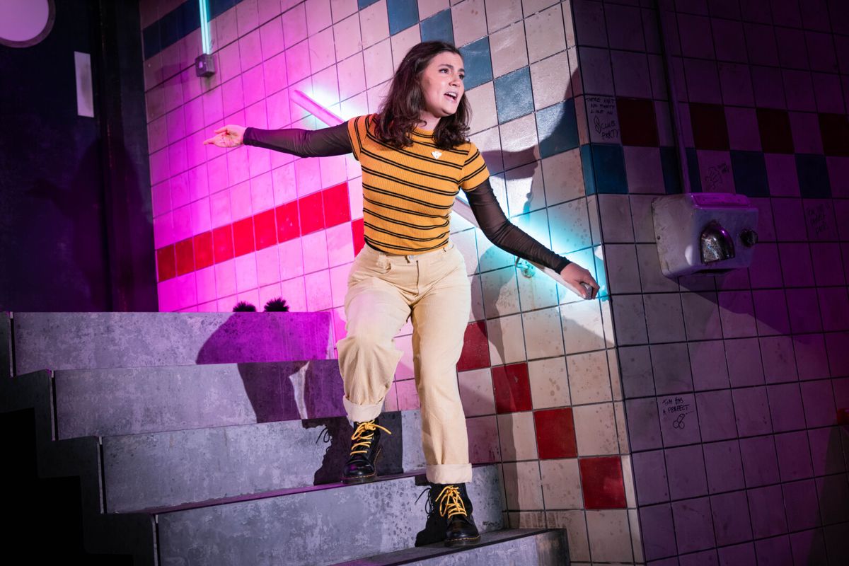 Grace Towning (Zo) - Photography by Mark Senior at Photos: PUBLIC – THE MUSICAL at Curve Theatre