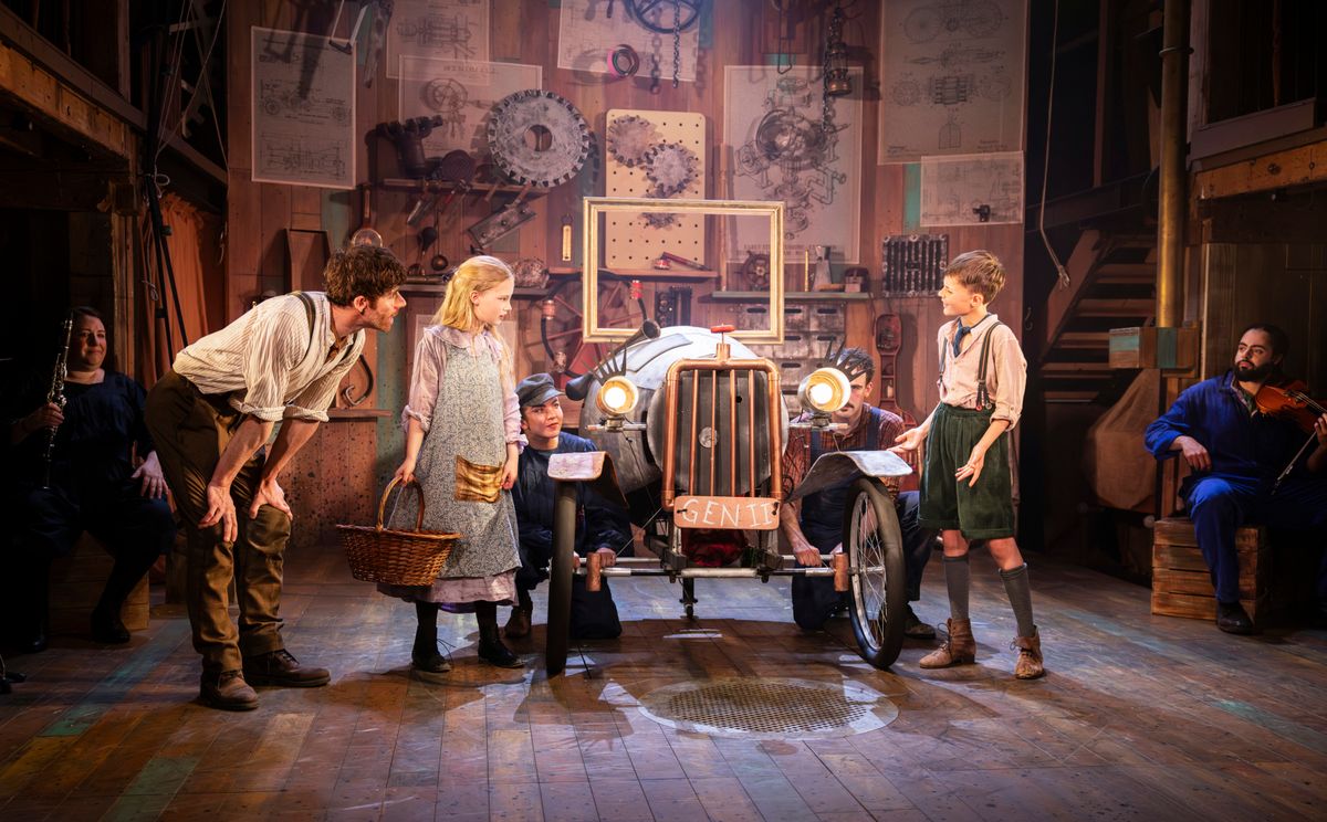 Christian Edwards and young performers at Photos: CHITTY CHITTY BANG BANG Now Playing at Newbury’s Watermill Theatre