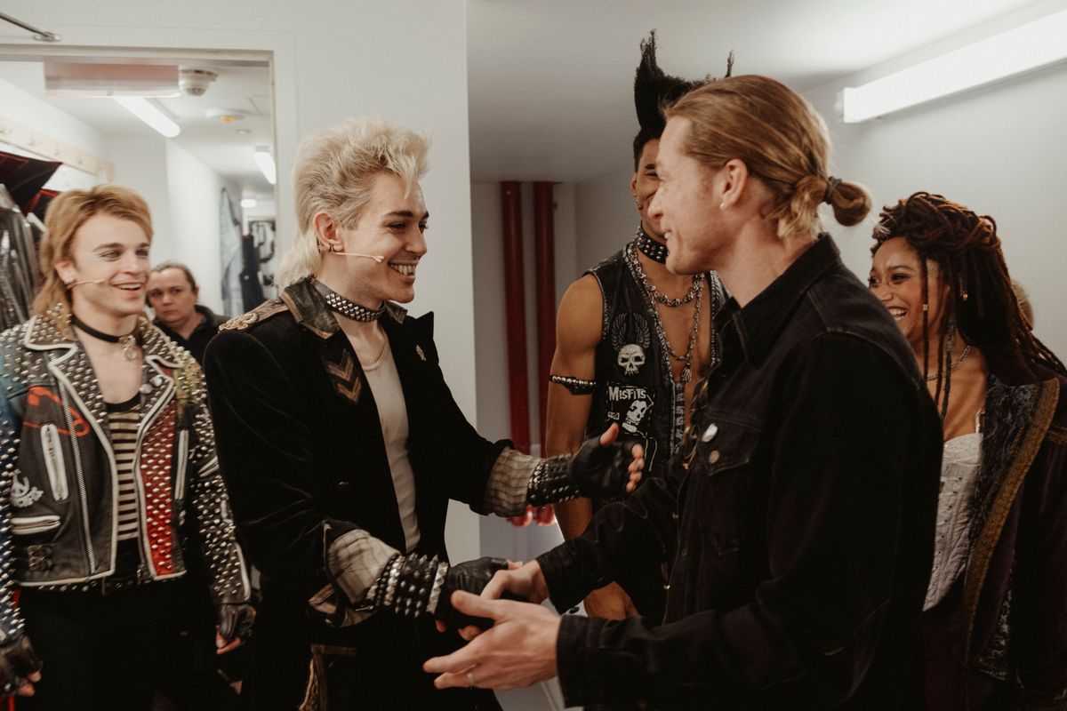 Ali Louis Bourzgui and Sam Reid at Photos: THE VAMPIRE LESTAT's Sam Reid Visits THE LOST BOYS on Broadway