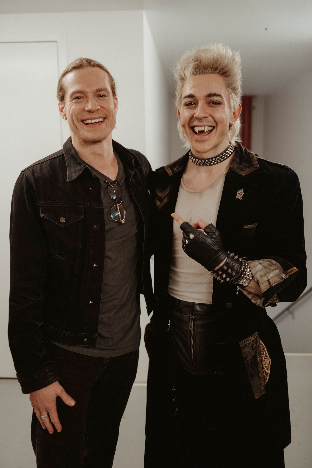 Ali Louis Bourzgui and Sam Reid at Photos: THE VAMPIRE LESTAT's Sam Reid Visits THE LOST BOYS on Broadway