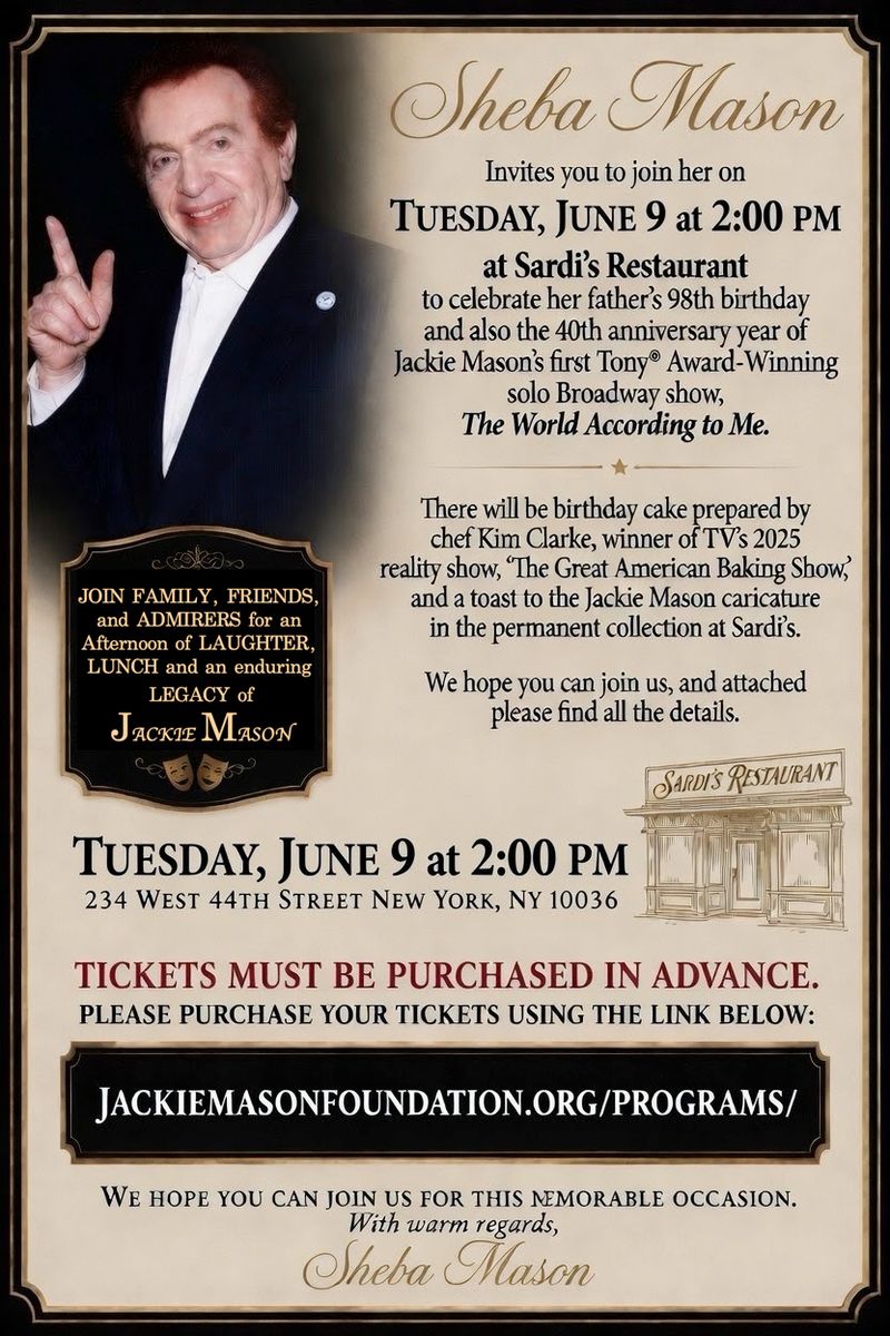 Jackie Mason Impersonation Contest and Birthday Party in NYC Image