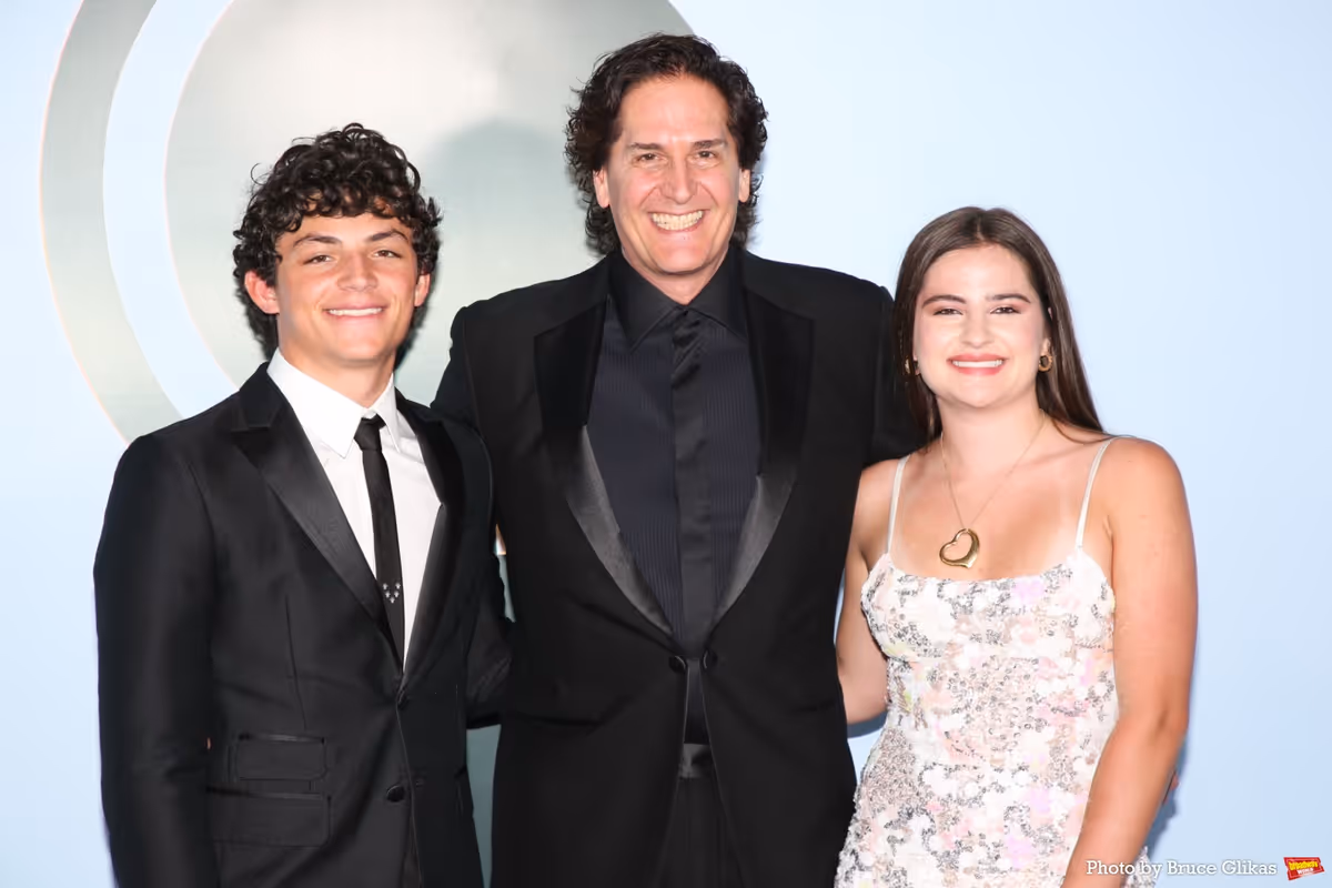 Nick Scandalios and family at Photos: 2026 Tony Awards- Stars Walk the Red Carpet