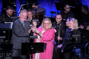 Ciarán O'Reilly, honoree Melissa Vogel Brown, and Charlotte Moore @ BroadwayWorld Ciarán O'Reilly, honoree Melissa Vogel Brown, and Charlotte Moore Photo