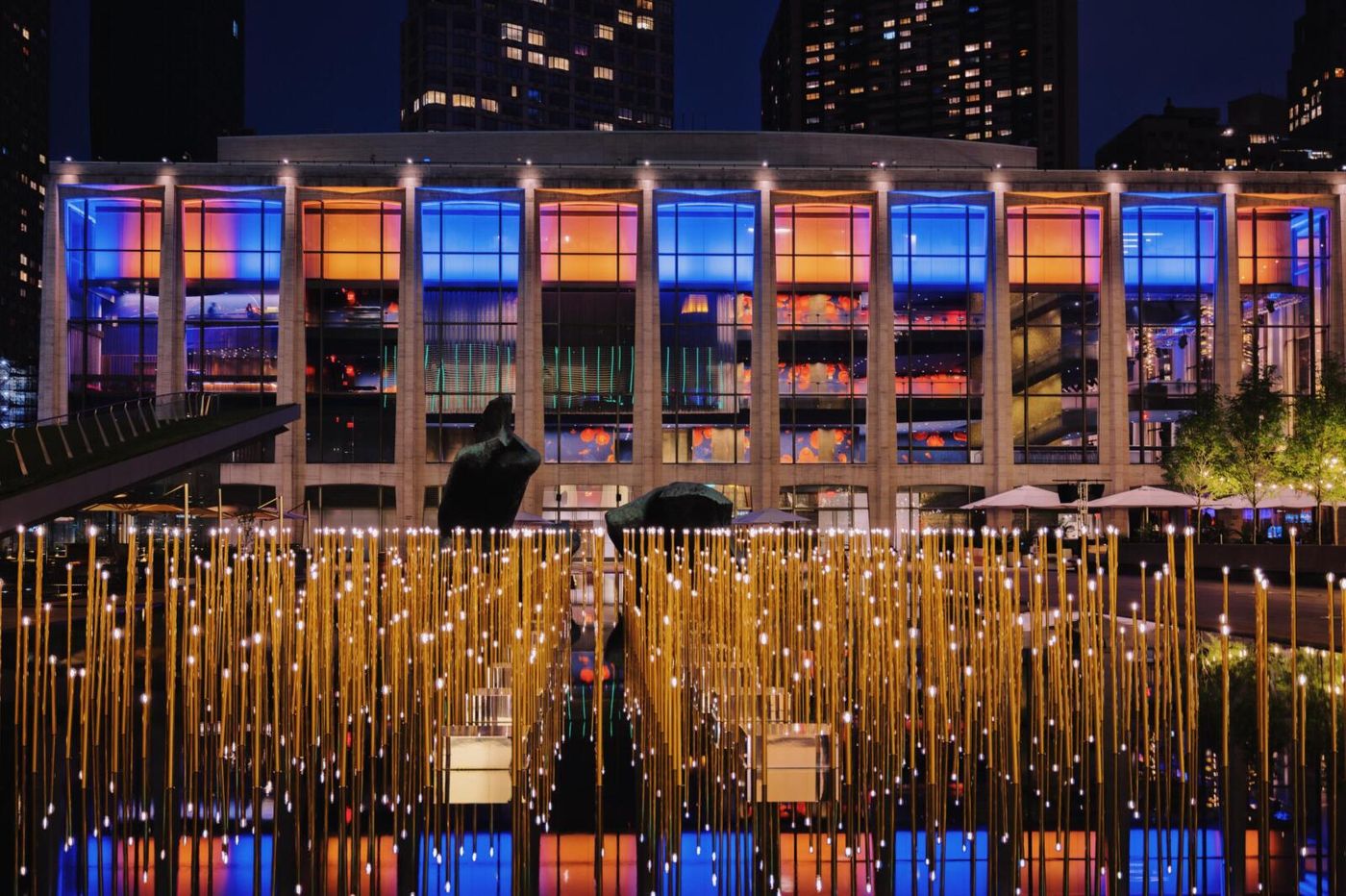 Photos: Lincoln Center Lights Up Blue and Orange For the New York Knicks Image