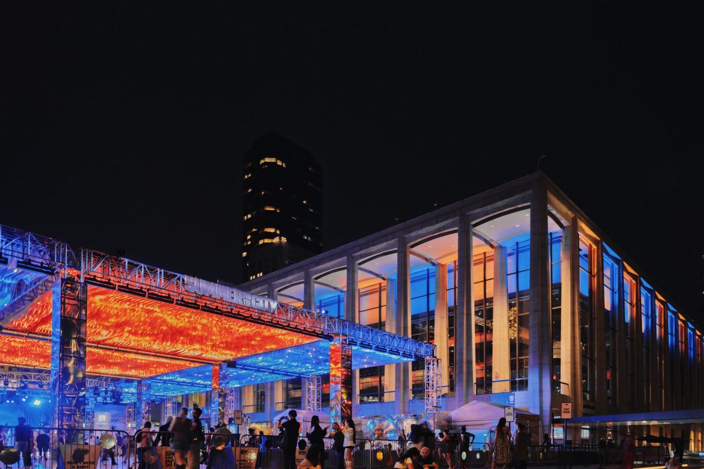Photos: Lincoln Center Lights Up Blue and Orange For the New York Knicks Image