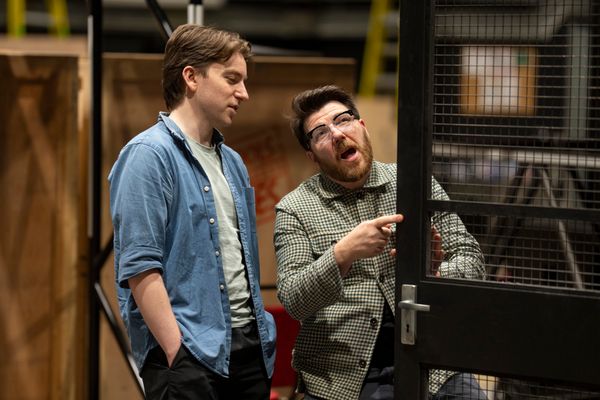 L-R Samuel Stewart (Ensemble), Gordon Cooper (Davie Renton). (Credit Hugo… Photo
