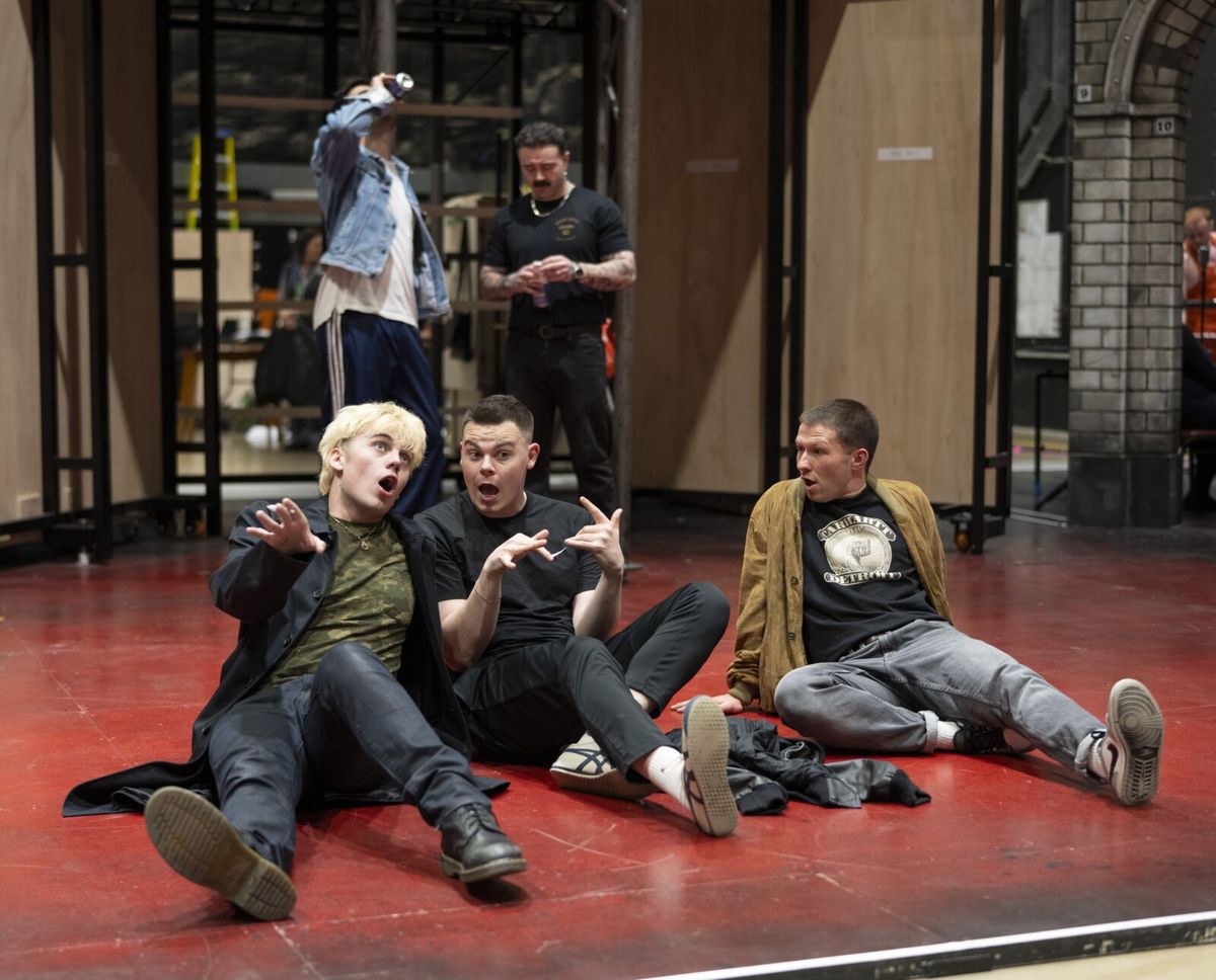 L-R Sheridan Townsley (Sick Boy), Kieran Andrew (Spud), Lewis Kidd (Renton) (Credit Hugo Glendinning).jpg at Photos: TRAINSPOTTING THE MUSICAL In Rehearsal