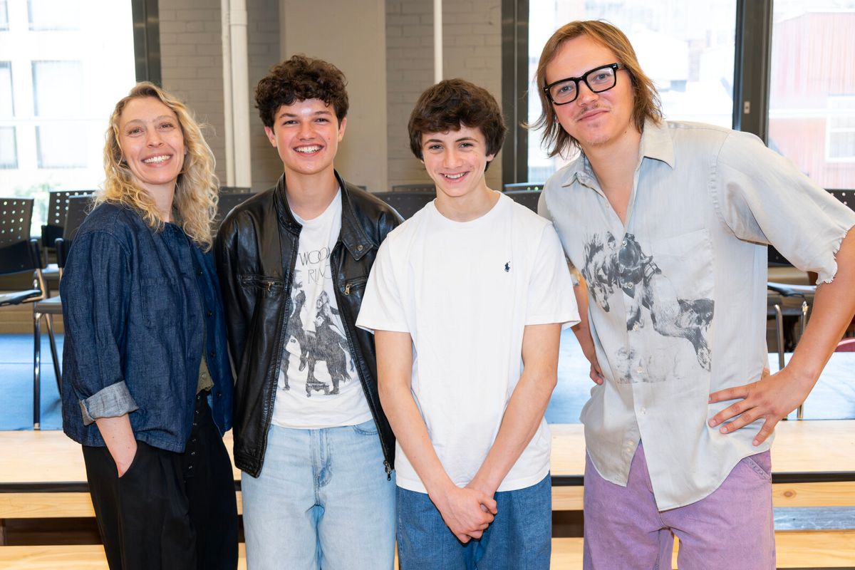 Crystal Finn, Ivan Howe, Julius Rinzel and Stanley Simons at Photos: THE SAVIORS in Rehearsal at Atlantic Theater Company