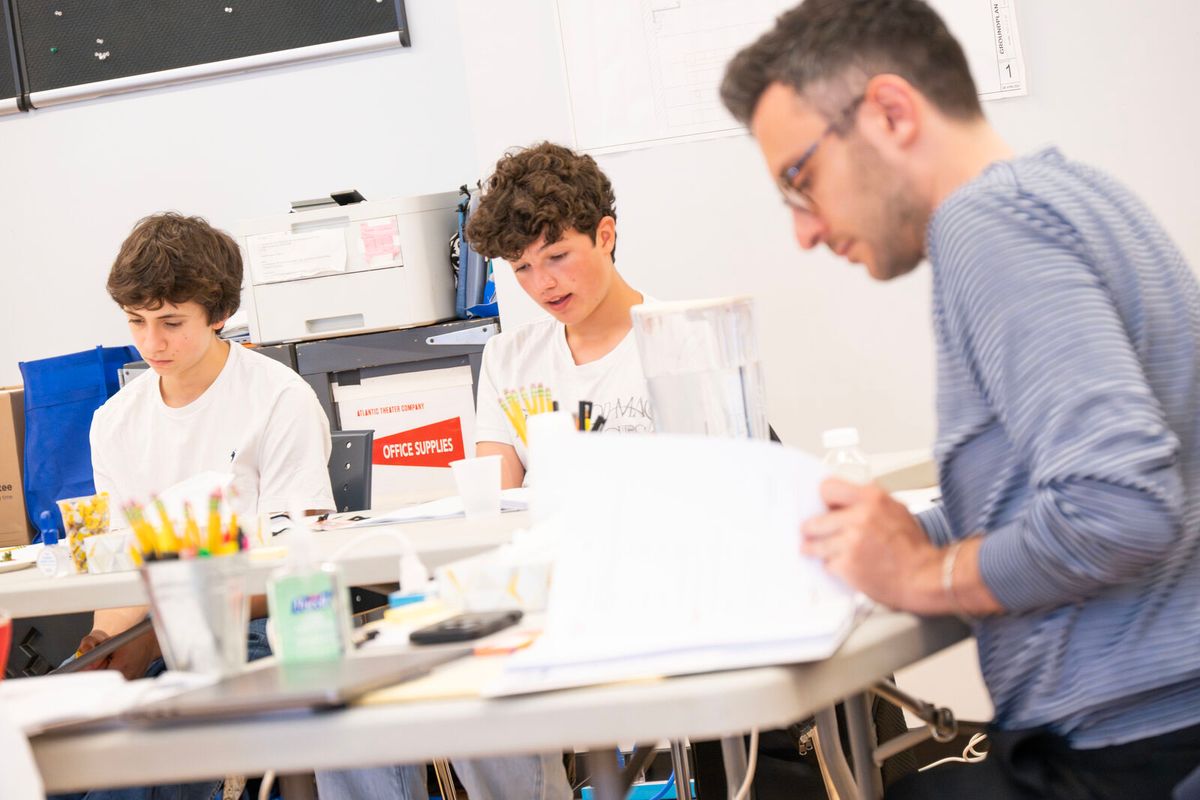 Julius Rinzel, Ivan Howe and Jack Serio at Photos: THE SAVIORS in Rehearsal at Atlantic Theater Company
