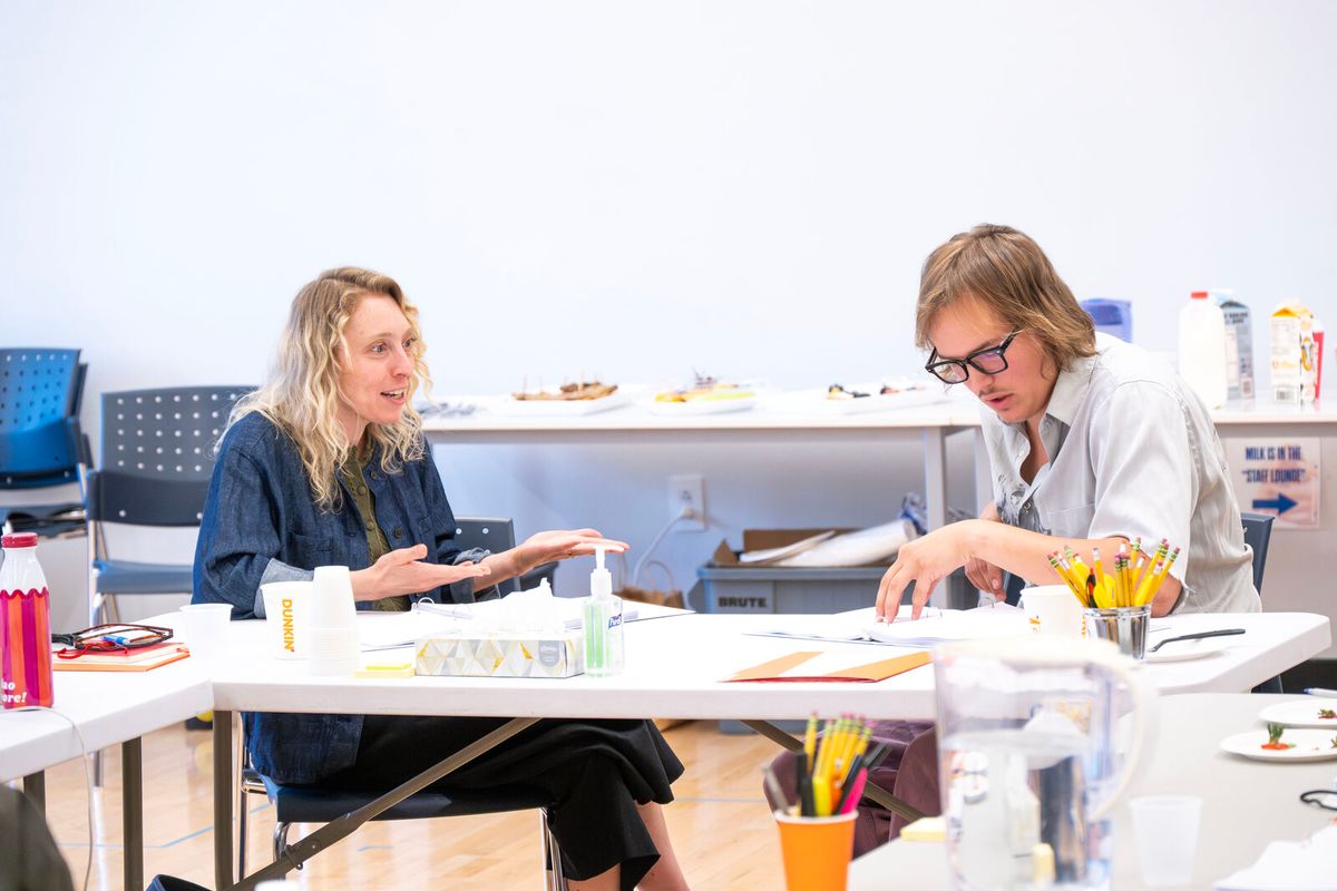 Crystal Finn and Stanley Simon at Photos: THE SAVIORS in Rehearsal at Atlantic Theater Company