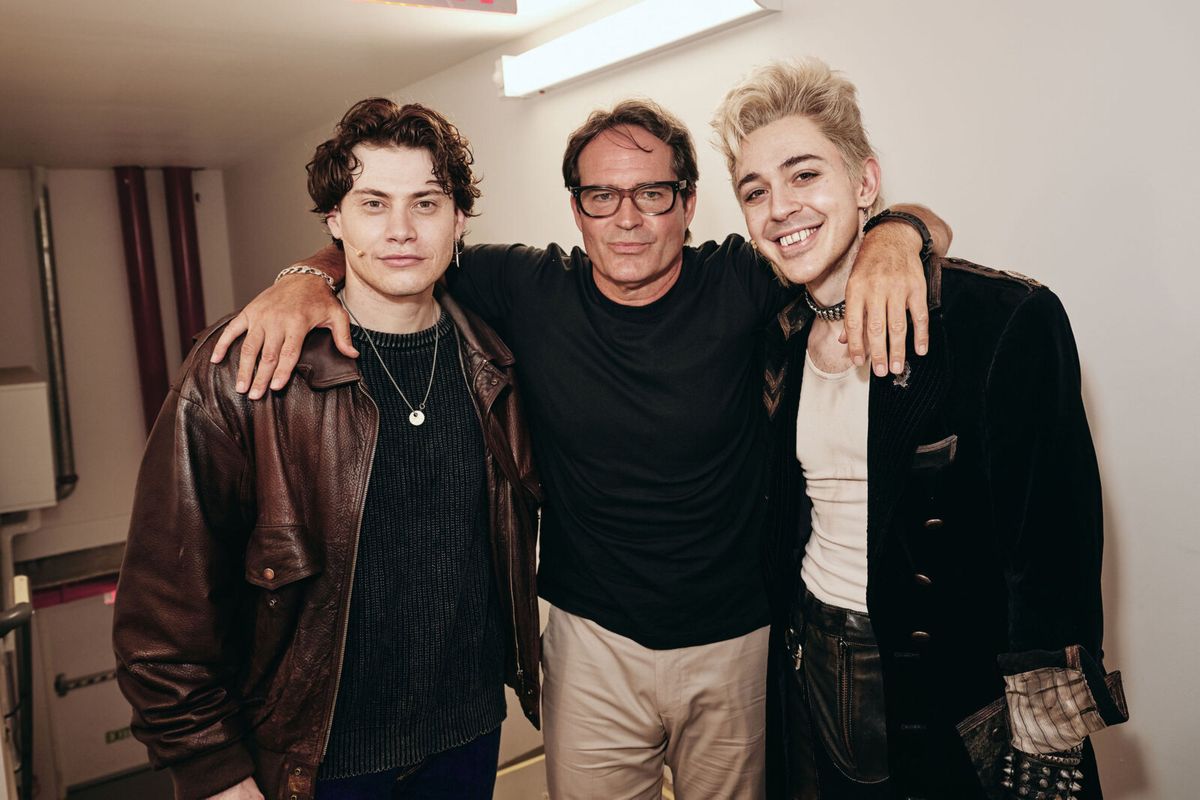 LJ Benet, Jason Patric, Ali Louis Bourzgui at Photos: THE LOST BOYS Original Film Star Jason Patric Visits THE LOST BOYS on Broadway
