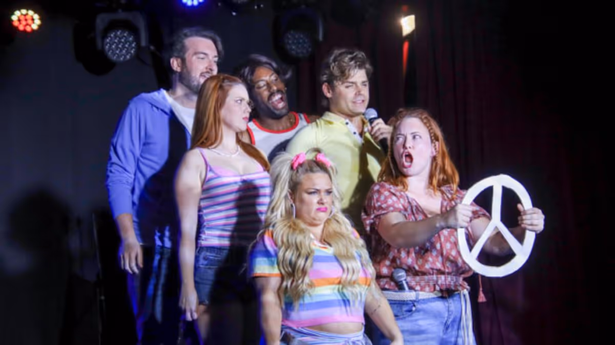 Reagan Osborne, Sarah Wines, Mitchell Gerrard Johnson, Carly Jibson, Garrett, Clayton, Madeleine Heil at Photos: Marguerite Moreau Visits WET HOT A MUSICAL SUMMER