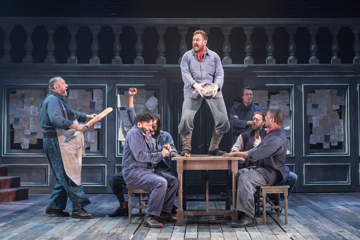 Christian Patterson, Chris Nayak, Daniel Norford, Robert Jackson, David Mildon, Philip Cumbus, Joseph Christain at Photos: Adrian Lester and More in CYRANO DE BERGERAC at the Noel Coward Theatre
