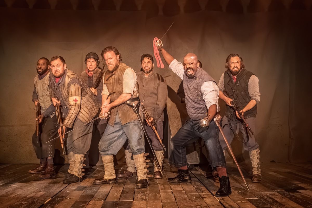 Daniel Norford, Robert Jackson, David Mildon, Philip Cumbus, Chris Nayak, Adrian Lester, Matt Mordak at Photos: Adrian Lester and More in CYRANO DE BERGERAC at the Noel Coward Theatre