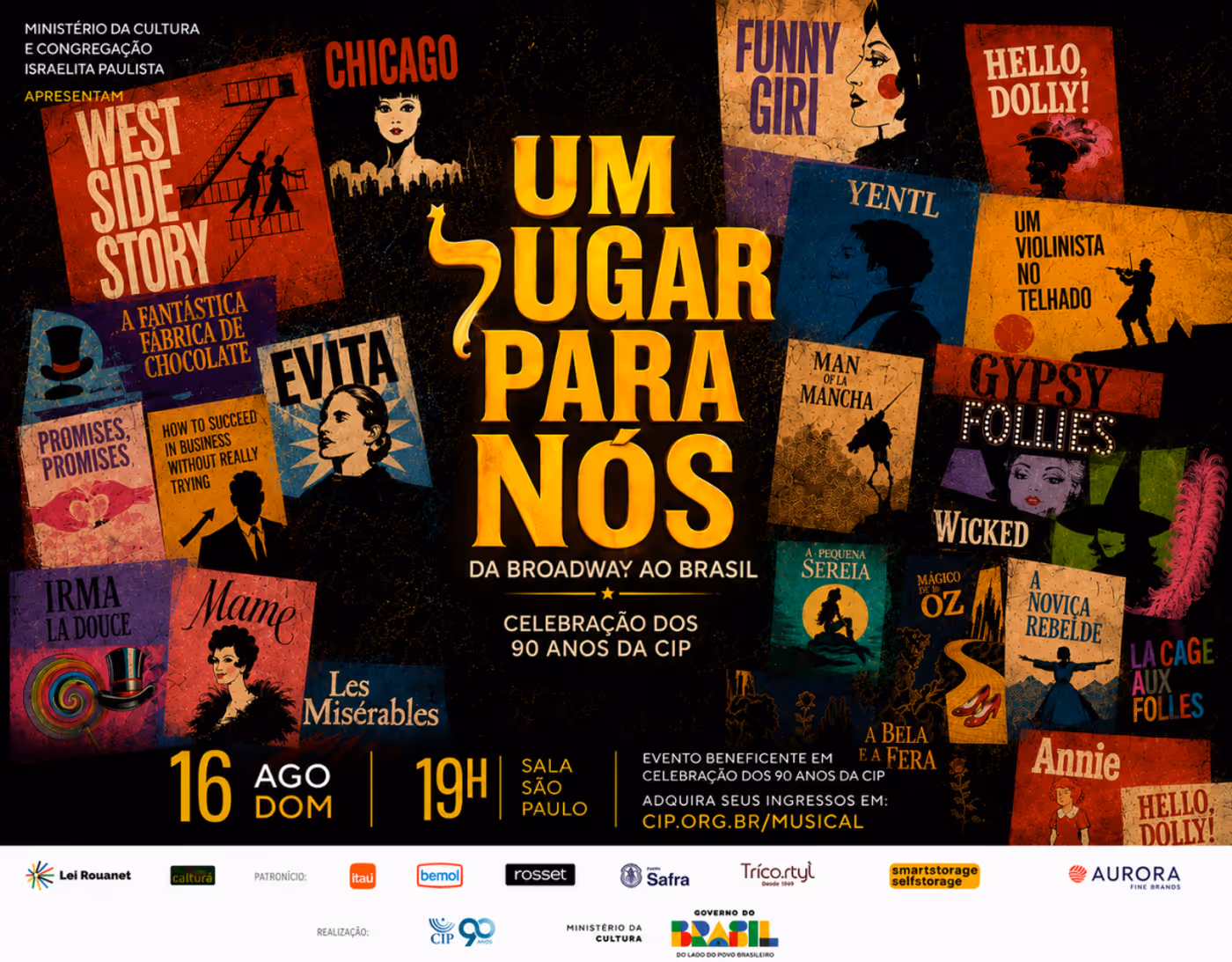 UM לUGAR PARA NÓS – FROM BROADWAY TO BRAZIL to Celebrate the Jewish Legacy Behind Broadway's Greatest Musicals. Image