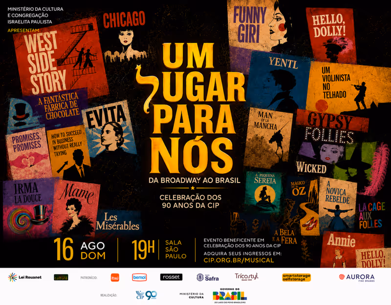 UM לUGAR PARA NÓS – FROM BROADWAY TO BRAZIL to Celebrate the Jewish Legacy Behind Broadway's Greatest Musicals. Image