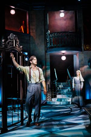 David T. Patterson as Claudio, Amelia Pedlow as Isabella, and Ato Blankson-Wood @ BroadwayWorld David T. Patterson as Claudio, Amelia Pedlow as Isabella, and Ato Blankson-Wood Photo