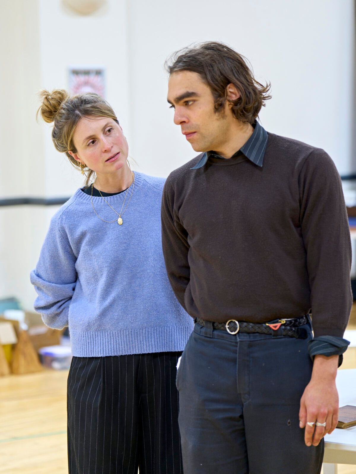 Seamus Dillane and Yolanda Kettle at Photos: First Look At Rehearsals For ARCADIA In Preparation For West End Transfer