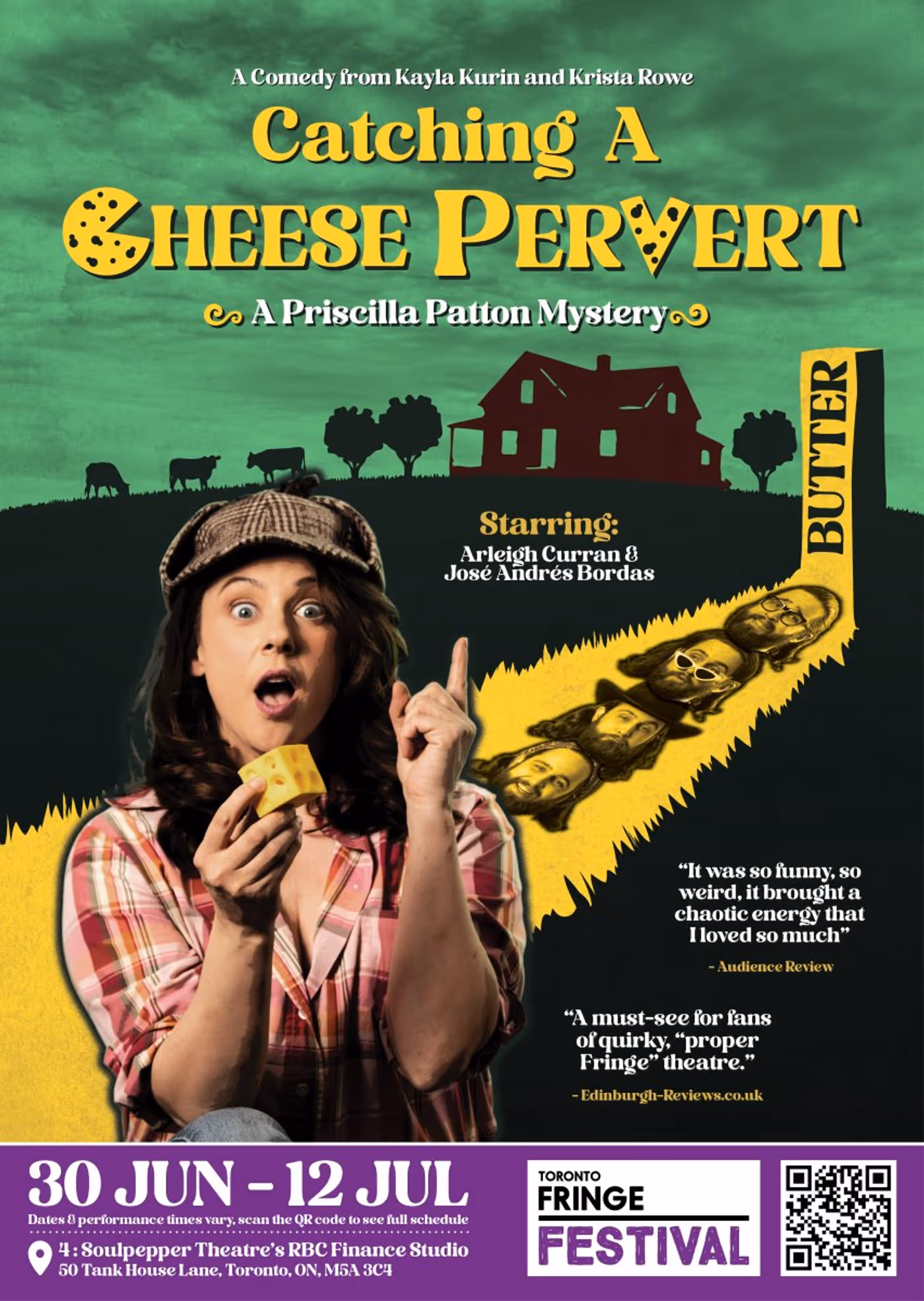 Interview: Kayla Kurin & Krista Rowe of CATCHING A CHEESE PERVERT: A PRISCILLA PATTON MYSTERY at Toronto Fringe Image