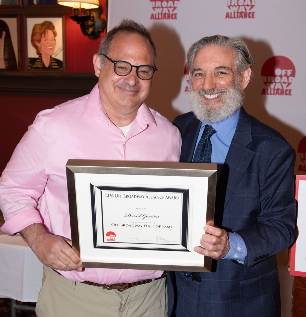 Jeffrey Gross with Peter Breger at Photos: Inside the Off Broadway Alliance Awards