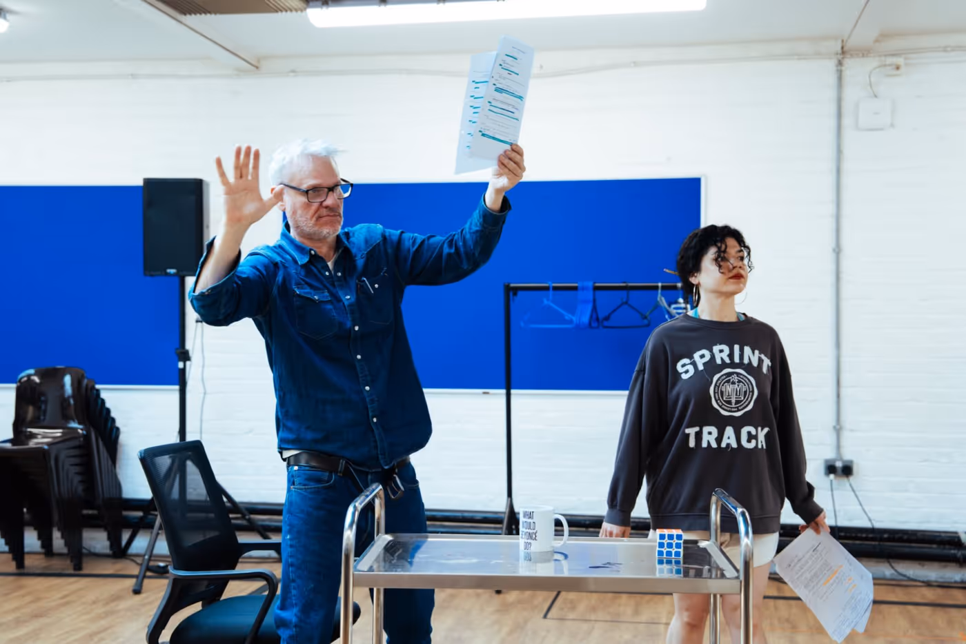 Photos: Headlong's ROBOTA in Rehearsal at Oxford Image