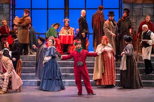 David Green and members of the cast in LA BOHÈME Photo