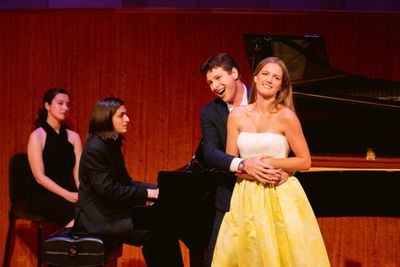 Cole McIlquam andStella FitzGerald with Deven Shah Photo