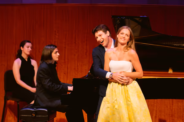 Cole McIlquam andStella FitzGerald with Deven Shah Photo