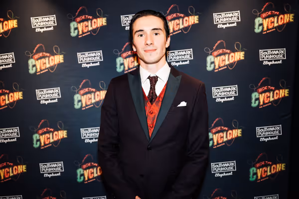 Bartek Kraszewski at gala night for RIDE THE CYCLONE, credit Charlie Flint Photo