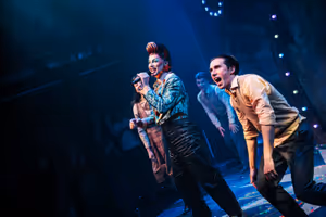 Divina De Campo at curtain call for gala night of RIDE THE CYCLONE, credit Charlie Flint 1 @ BroadwayWorld Divina De Campo at curtain call for gala night of RIDE THE CYCLONE, credit Charlie Fl Photo