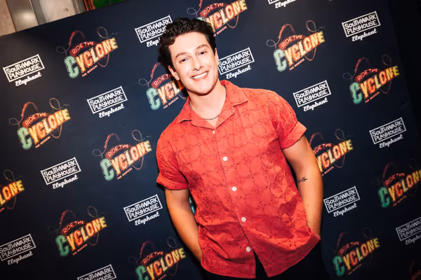 Jac Yarrow at gala night for RIDE THE CYCLONE, credit Charlie Flint Photo