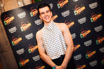 Josh Butler at gala night for RIDE THE CYCLONE, credit Charlie Flint Photo