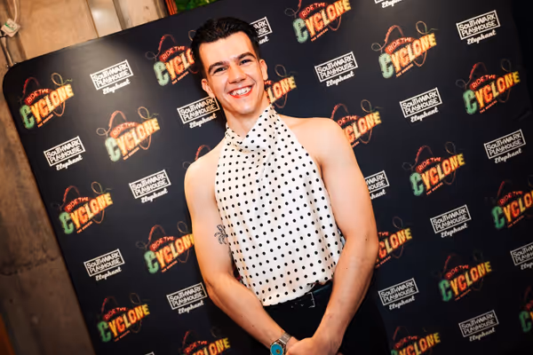 Josh Butler at gala night for RIDE THE CYCLONE, credit Charlie Flint Photo