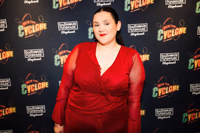 Robyn Gilbertson at gala night for RIDE THE CYCLONE, credit Charlie Flint Photo