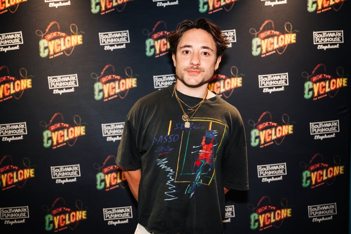 Ryan Sampson at gala night for RIDE THE CYCLONE, credit Charlie Flint at Photos: Inside RIDE THE CYCLONE Gala Night at Southwark Playhouse Elephant