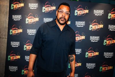 Trevor Dion Nicholas at gala night for RIDE THE CYCLONE, credit Charlie Flint Photo
