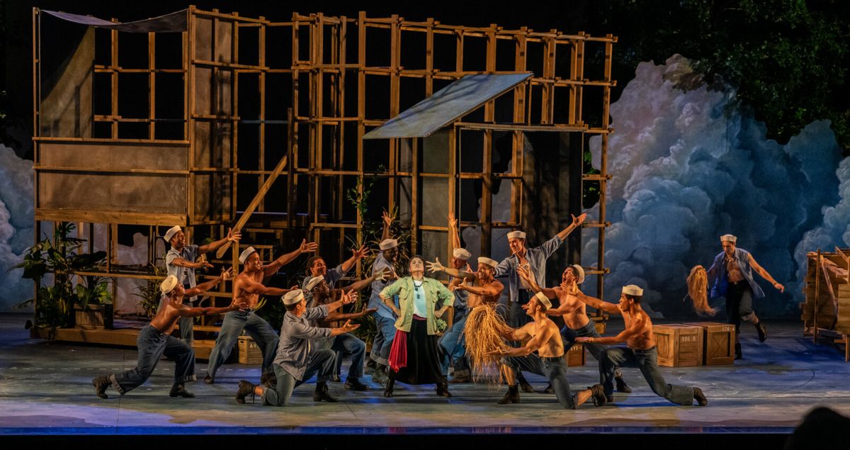 Joan Almedilla (center) and members of the company at Photos: Paulo Szot, Taylor Louderman and More in SOUTH PACIFIC at The Muny
