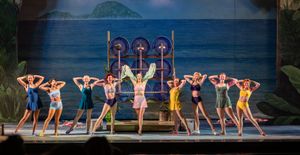 Taylor Louderman (center) with members of the company @ BroadwayWorld Taylor Louderman (center) with members of the company Photo