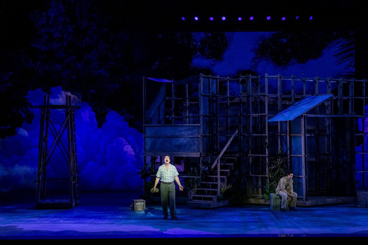 Paulo Szot (left) and Michael Canu at Photos: Paulo Szot, Taylor Louderman and More in SOUTH PACIFIC at The Muny