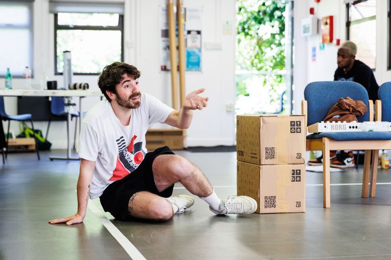 Photos: Josh Radnor. Noah Galvin and Khalil Madovi in HIT MACHINE Rehearsals — photo 5 of 8