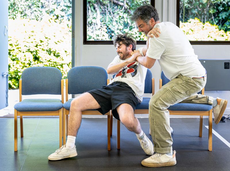 Photos: Josh Radnor. Noah Galvin and Khalil Madovi in HIT MACHINE Rehearsals — photo 8 of 8