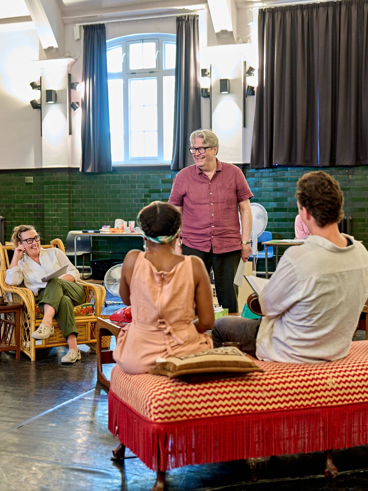 Dorothy Atkinson and Roger Allam at Photos: Alan Ayckbourn’s HOW THE OTHER HALF LOVES in Rehearsal