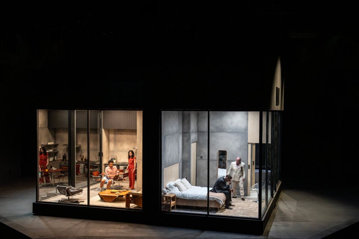 Archie Madekwe, Mary-Louise Parker, David Morrissey, Lloyd Hutchinson at Photos: THE ORESTEIA is Now Playing at the Bridge Theatre