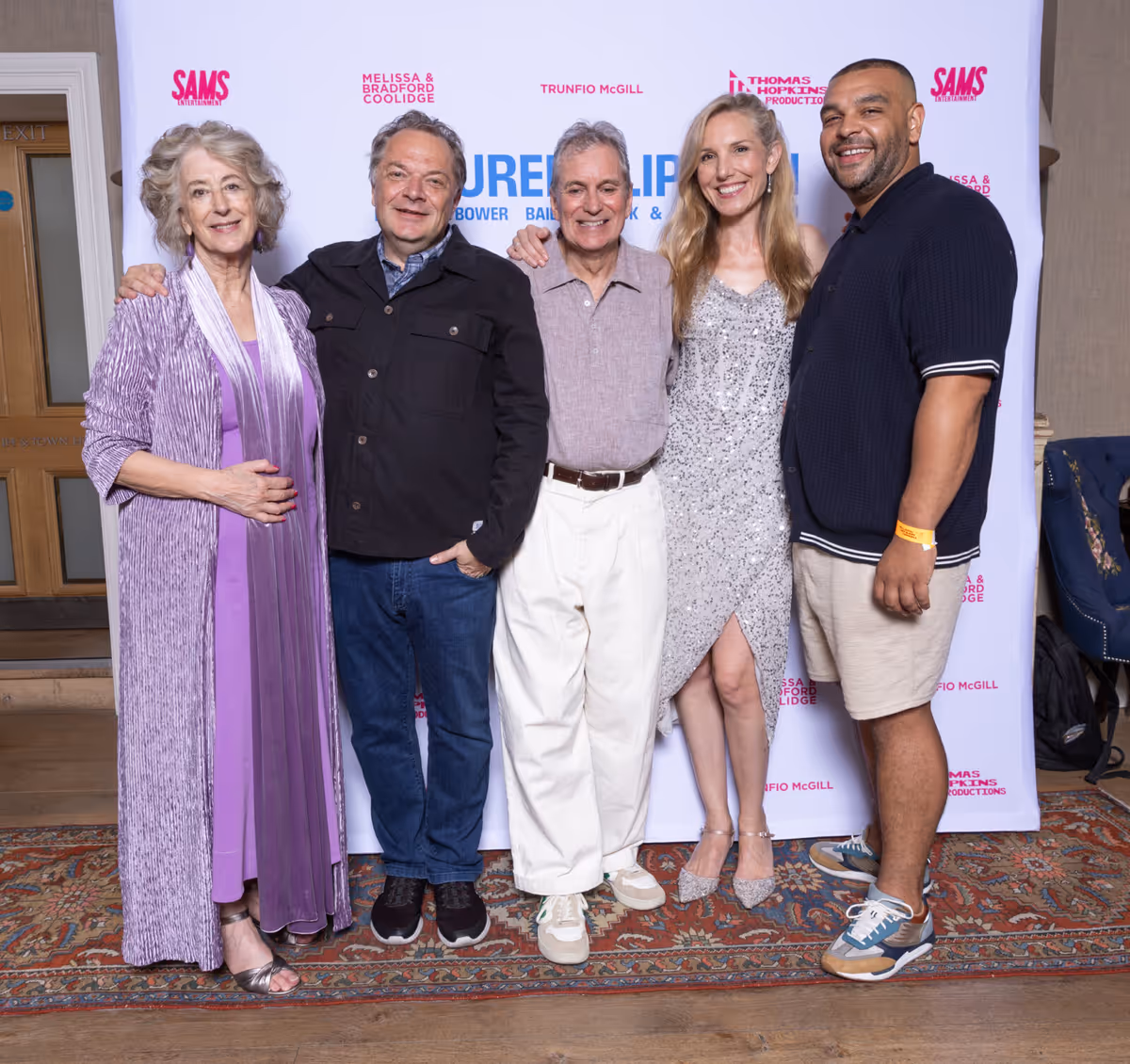 Peter Quilter and the cast at Photos: Dame Maureen Lipman and More at ALLEGRA Opening Night