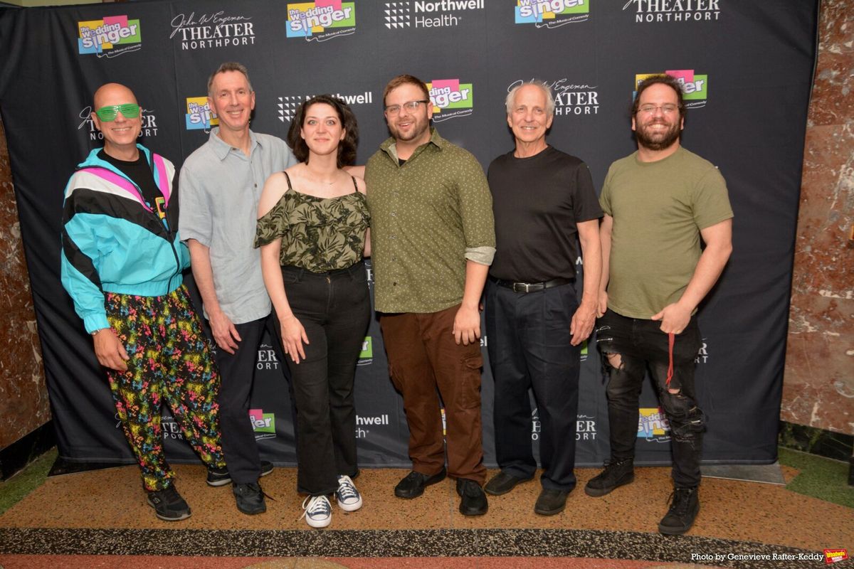 Music Director Jacob Stebly and Music Coordinattor Russell Brown with tonights band that includes-Brian Sweeney, Michael Lawshe, Eitan Prouser, Kathryn O'Neil and Jim Waddell at Photos: THE WEDDING SINGER Opens at The John W. Engeman Theater Northport