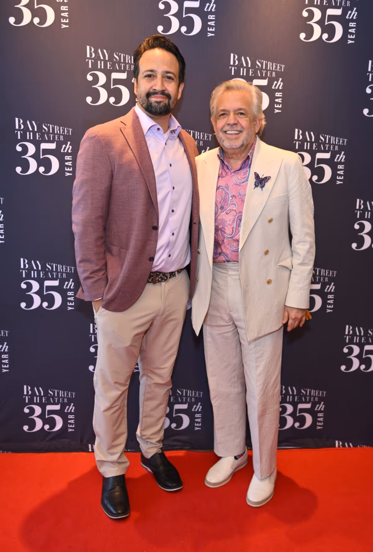 Lin-Manuel Miranda and Luis A. Miranda Jr. at Photos: Lin-Manuel Miranda Honored With Lifetime Achievement Award at Bay Street Theater Gala