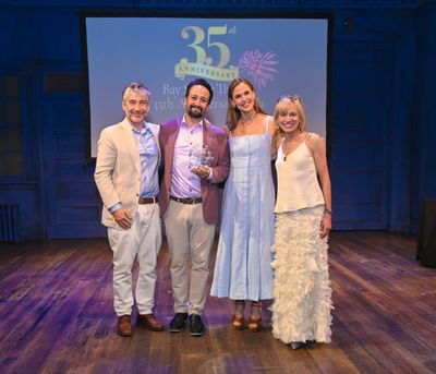 Scott Schwartz, Lin-Manuel Miranda, Jennifer Garner, Tracy Mitchell Photo