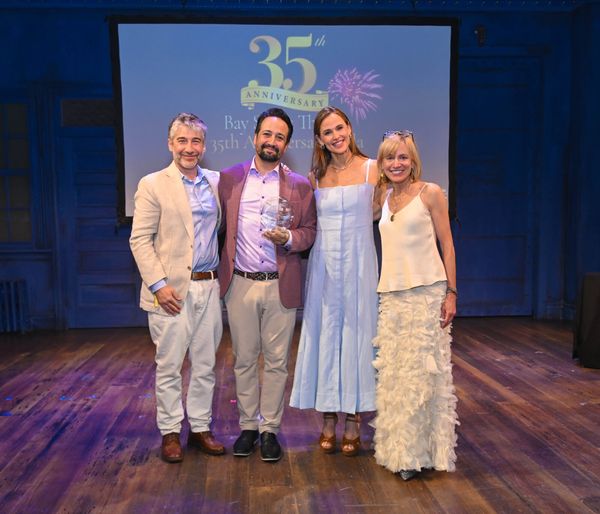 Scott Schwartz, Lin-Manuel Miranda, Jennifer Garner, Tracy Mitchell Photo