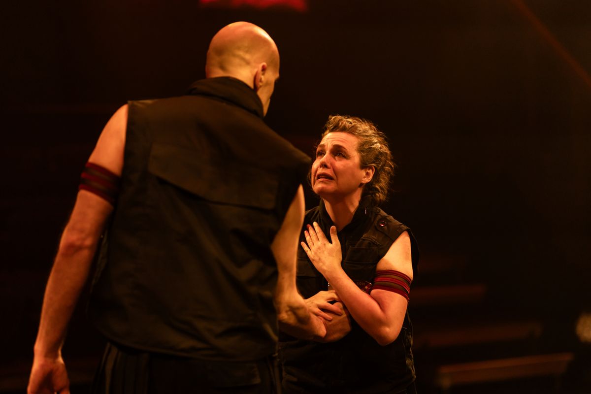 Rob Hatzenbeller and Celeste Moratti at Photos: Ensemble Shakespeare Company's JULIUS CAESAR Opens at The Flea